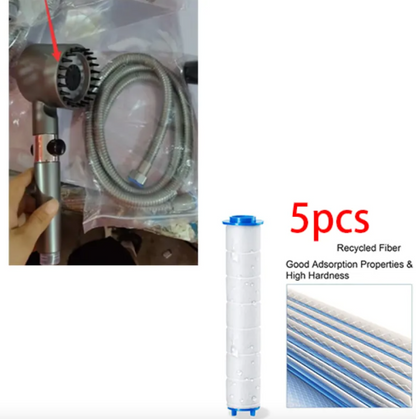 Hoge Druk Douchekop met Filter — 3 Standen
